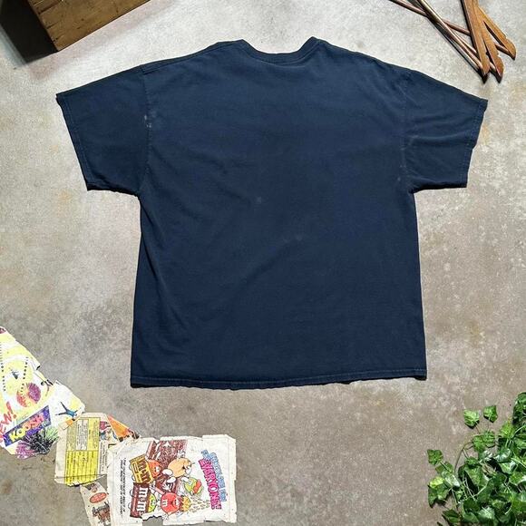 Y2K Skull Wings Grunge "Bad To The Bone" Tee Mens 2XL Black Grey Bones Shirt - Picture 3 of 6